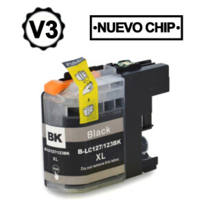 CARTUCHO DE TINTA COLOR PLUS sustituye a BROTHER LC123V3BK Negro