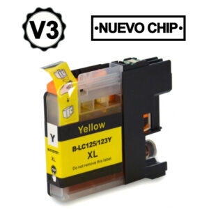 CARTUCHO DE TINTA COLOR PLUS sustituye a BROTHER LC123V3Y Amarillo