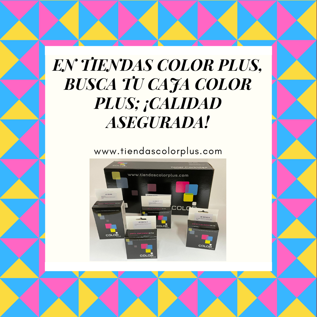 ¨En tiendas Color Plus, busca tu caja Color Plus; calidad asegurada¨